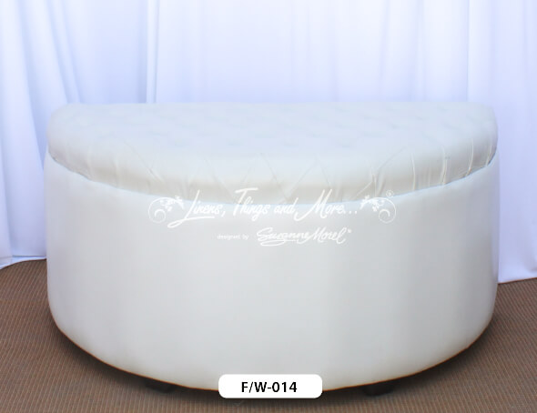 white-launge-ottoman-round