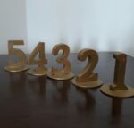 Sequins gold mini table number
