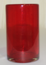 Red Glass Large Cylinder