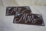 Brown wood Mr &Mrs Sign