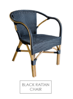 Black Rattan Chair