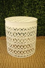 Round Wrought Iron Side Table