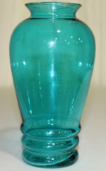 Aqua Glass Tall Jar