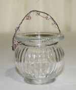 Clear Glass Round Candle Holder