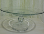 Clear Knot Cake Stand 10"