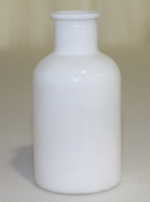 Milky White Mini Wide Glass Bottle