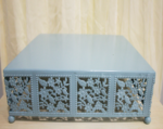 Dusty Blue Metal Square  Cake Stand 13"
