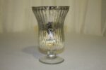 Silver mercury votive w/pied