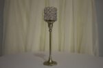 Tall candle holder with crystals