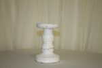 White distress candle holder small