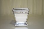 Silver acrylic square mini flower vase