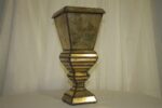 Gold acrylic medum  flower vase