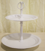 White Metallic Cupcake Stand