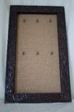Brown wood frame with hooks