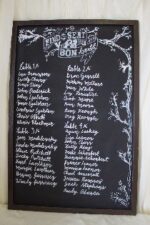 Wood straight chalkboard
