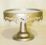 Shabby Mirror Metal Round Cake
