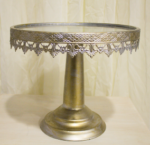 Shabby Mirror metal round cake stand