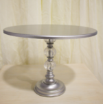 Silver Shabby Knot  Round Cake Stand