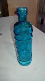 Blue Glass Cylinder bottle