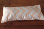 Pillowcase Peau de Soie Chevron Peach 11"x23"