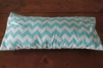 Pillowcase Peau de Soie Chevron Aqua 11"x23"