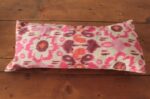 Pillowcase  Ikat Sand/Hot Pink/Orange w/back Tergal 11"x23"