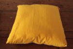 Pillowcase cotton yellow front white back 19"x19"