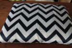 Pillowcase Peau de Soie Navy Blue Chevron 20"x26"