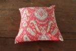 Pillowcase Ikat Red /Orange/Yellow Cotton 15"x15"