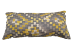 Pillowcase Cotton Puzzle Gray & Yellow 11"x23"