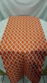 Runners Geometric Damask Orange & Off White