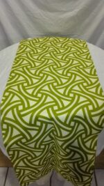 Runners Rustic Damask Green & Off White