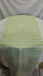 Runners Damask Green & Off White