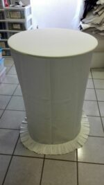 ROUND LONG SHANTUNG OFF WHITE LIGHT