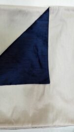 Pillowcase Shantung Navy Blue & Blush 21"x21"