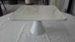 Milky White Ceramic Square Cake Stand