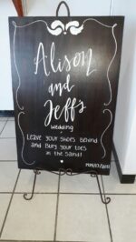 Ceremony sign for shoe station