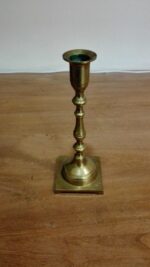 Gold metallic candle holder 9"