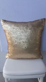 Pillowcase Circles Gold 19"x19"