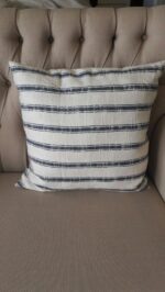 Pillowcase Blue & White Strips 19"x19"