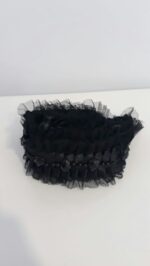 Black lace strip with black stones