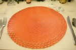 Orange Doily Plate