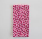 Napkin Pink and White Paisly Cotton