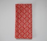 Napkin Coral w/white diamond patern