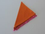 Napkin Festive Orange with small Pink Pompon