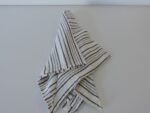 Napkin Off White w/Charcoal stripes