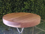 Cake Stand Rustic wood w/metalic legs