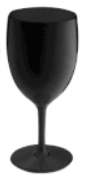 Black mate wine glass