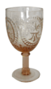 Peach goblet water glass